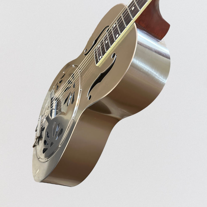 Gretsch G9221 Bobtail Round-Neck Acoustic-Electric Steel Body Resonator Guitar - Steel