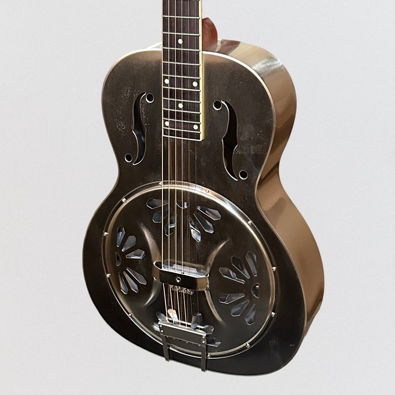Gretsch G9221 Bobtail Round-Neck Acoustic-Electric Steel Body Resonator Guitar - Steel