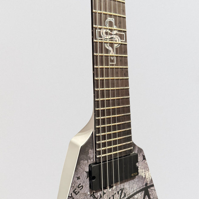 Schecter V-7 FR Randy Weitzel Ouija 7 String Electric Guitar - Satin White