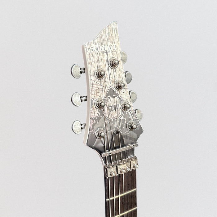 Schecter V-7 FR Randy Weitzel Ouija 7 String Electric Guitar - Satin White