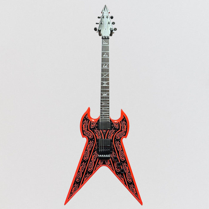 Wylde Audio Warhammer FR Norse Dragon Electric Guitar - Pinstripe Red