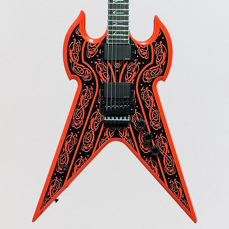 Wylde Audio Warhammer FR Norse Dragon Electric Guitar - Pinstripe Red