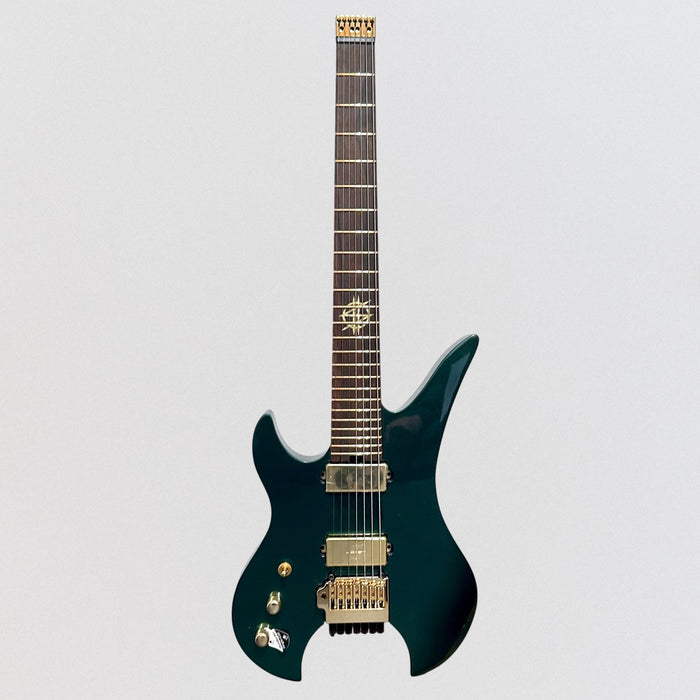 Schecter Synyster Gates Custom 7-String TR Headless Left Handed Electric Guitar - Oak Green Metallic