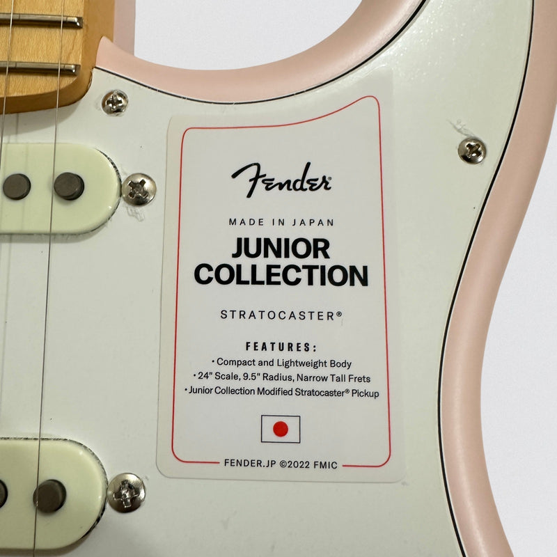 Fender MIJ Japan Junior Collection Stratocaster Electric Guitar - Pink