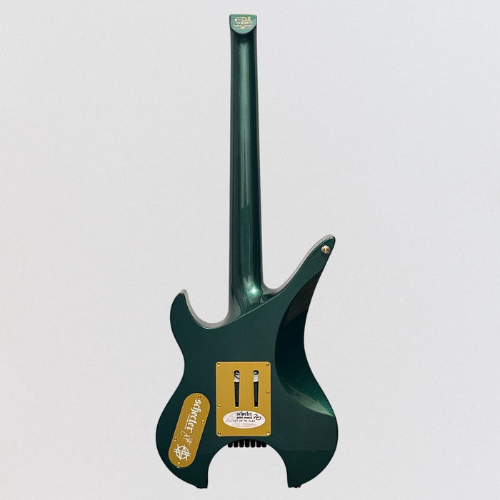 Schecter Synyster Gates Custom 7-String TR Headless Electric Guitar - Oak Green Metallic