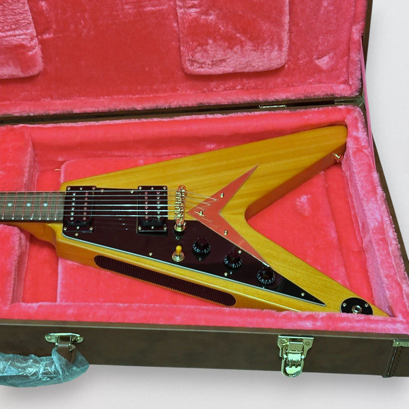 Epiphone 1958 Korina Flying V Left Handed Electric Guitar - Aged Natural