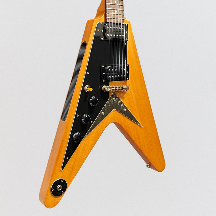 Epiphone 1958 Korina Flying V Outfit Electric Guitar - Aged Natural