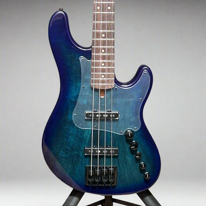 Cort GB Fusion 4 String Electric Bass Guitar - Blue Burst