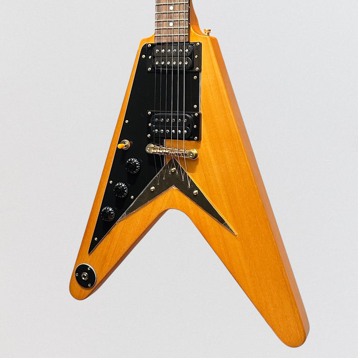 Epiphone 1958 Korina Flying V Outfit Electric Guitar - Aged Natural