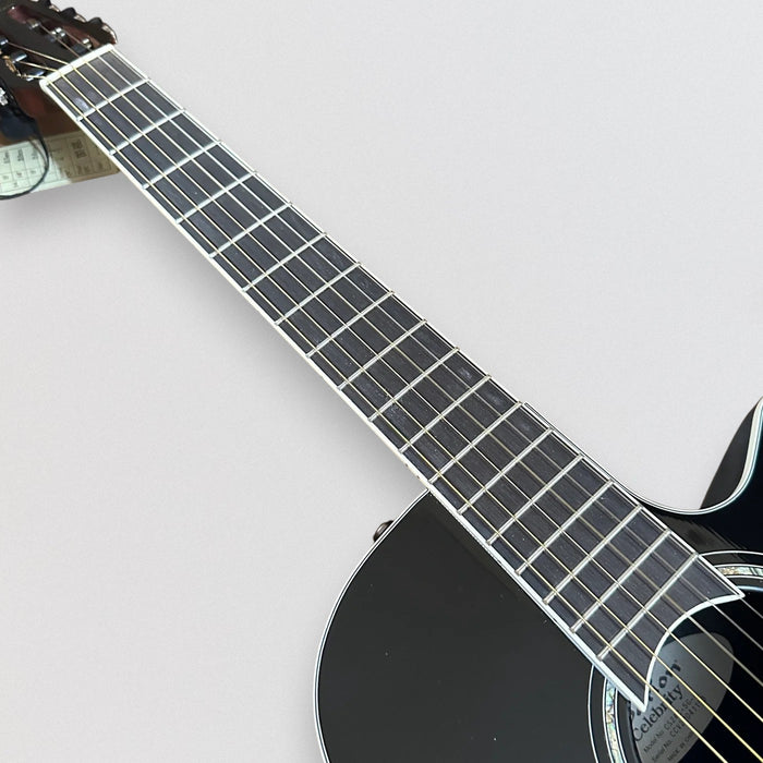 Ovation Celebrity Standard CS24C-5G Mid-depth Classical Acoustic Electric Guitar - Black