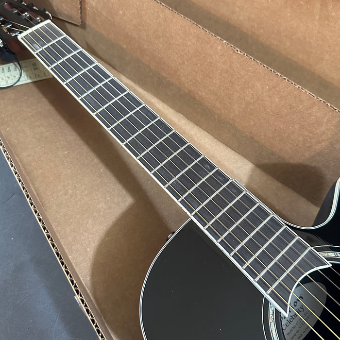 Ovation Celebrity Standard CS24C-5G Mid-depth Classical Acoustic Electric Guitar - Black