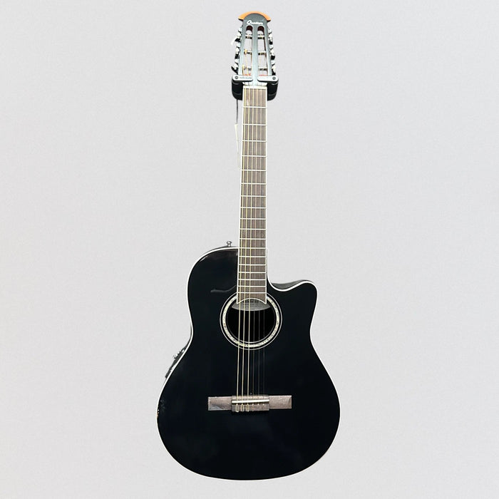 Ovation Celebrity Standard CS24C-5G Mid-depth Classical Acoustic Electric Guitar - Black