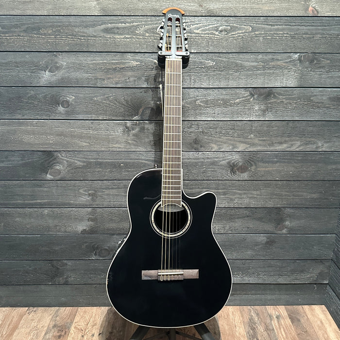 Ovation Celebrity Standard CS24C-5G Mid-depth Classical Acoustic Electric Guitar - Black