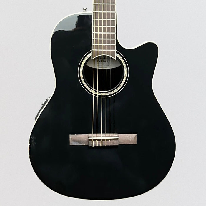 Ovation Celebrity Standard CS24C-5G Mid-depth Classical Acoustic Electric Guitar - Black