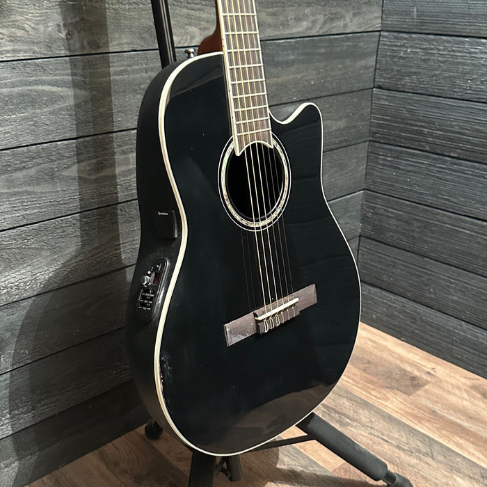 Ovation Celebrity Standard CS24C-5G Mid-depth Classical Acoustic Electric Guitar - Black