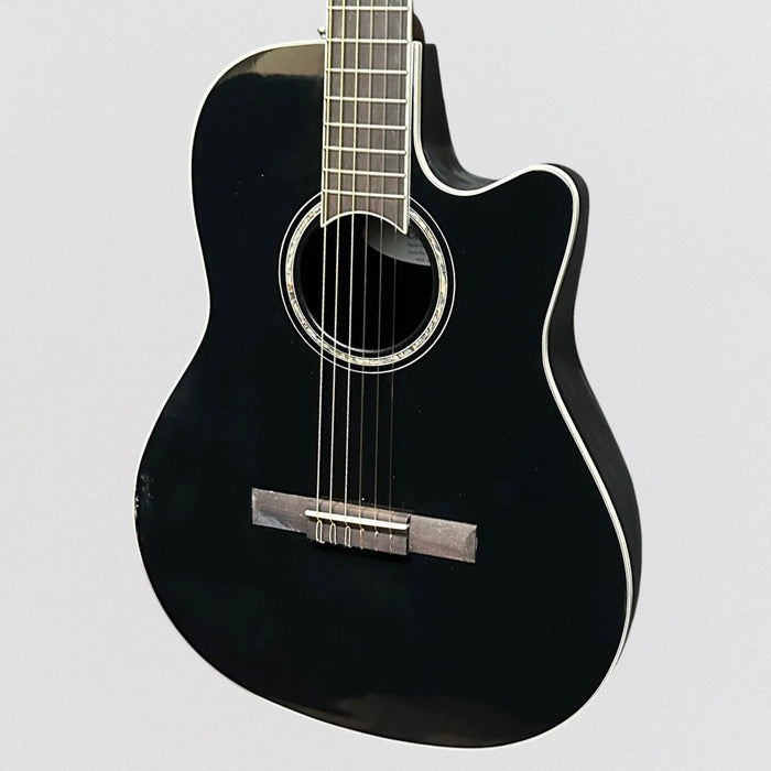 Ovation Celebrity Standard CS24C-5G Mid-depth Classical Acoustic Electric Guitar - Black
