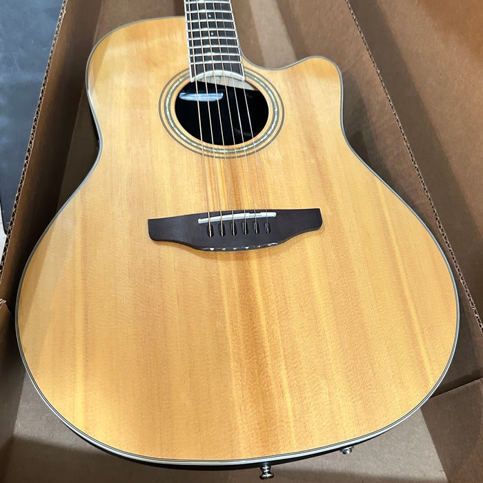 Ovation CS24 Celebrity Series Traditional Mid-Depth Acoustic-Electric Guitar Natural