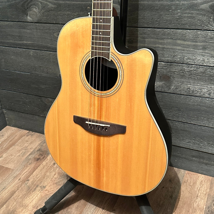 Ovation CS24 Celebrity Series Traditional Mid-Depth Acoustic-Electric Guitar Natural