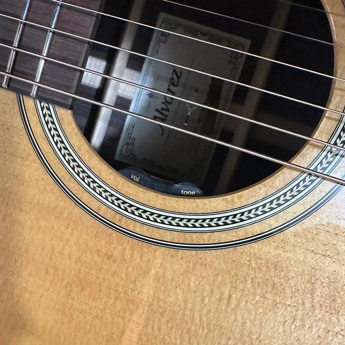 Alvarez MD70e Herringbone Dreadnought Acoustic-Electric Guitar - Natural