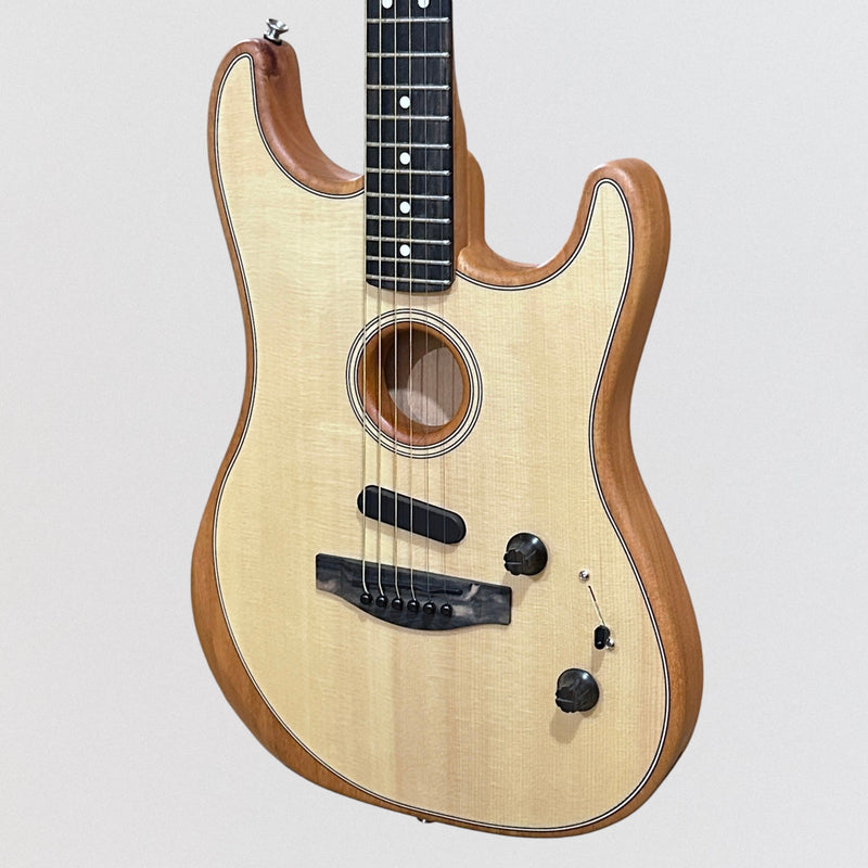 Fender American Acoustasonic Stratocaster USA Acoustic Electric Guitar - Natural