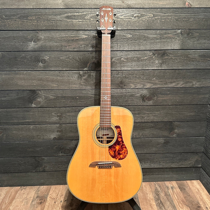 Alvarez MD70e Herringbone Dreadnought Acoustic-Electric Guitar - Natural
