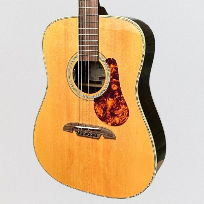 Alvarez MD70e Herringbone Dreadnought Acoustic-Electric Guitar - Natural