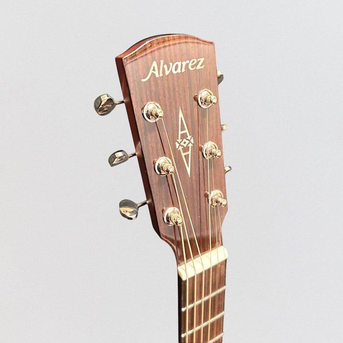 Alvarez MD70e Herringbone Dreadnought Acoustic-Electric Guitar - Natural