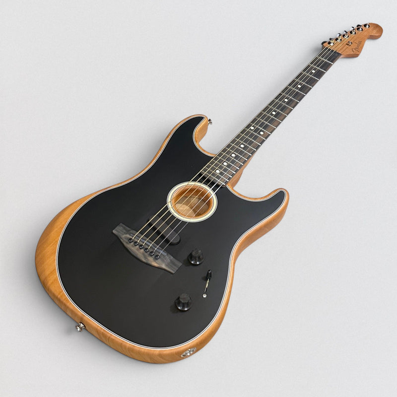 Fender American Acoustasonic Stratocaster USA Acoustic Electric Guitar - Black