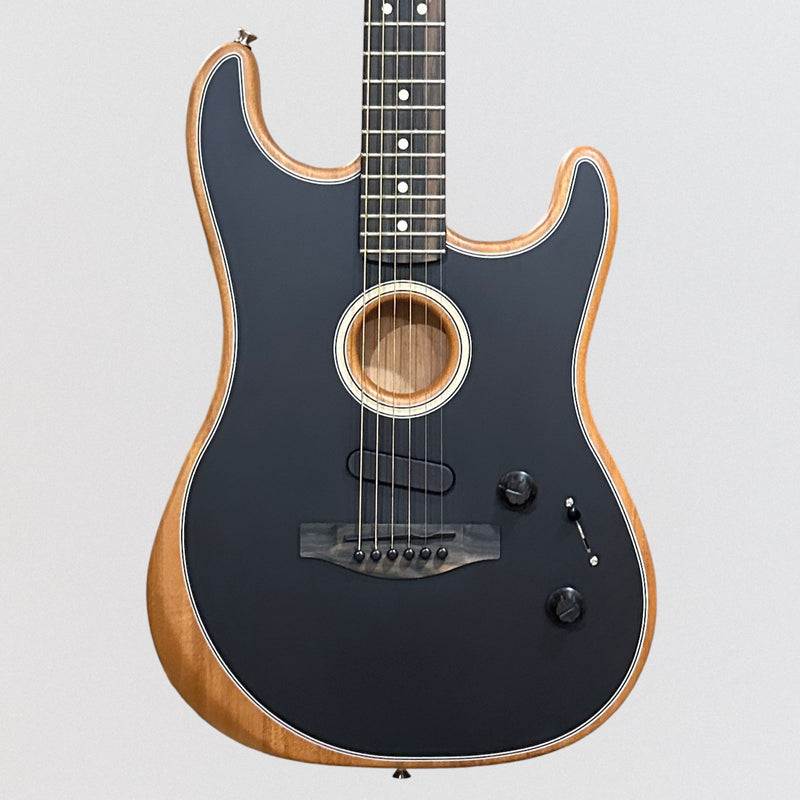 Fender American Acoustasonic Stratocaster USA Acoustic Electric Guitar - Black