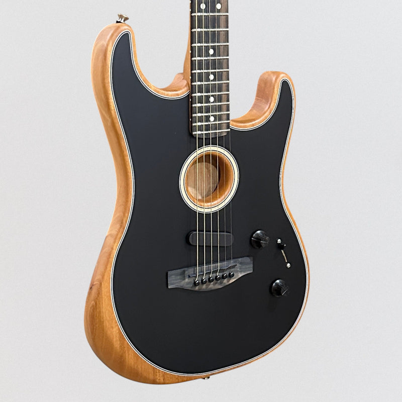 Fender American Acoustasonic Stratocaster USA Acoustic Electric Guitar - Black