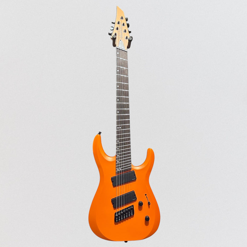 Jackson Pro Plus Dinky DK Modern HT7 MS 7-String Electric Guitar - Satin Orange Crush