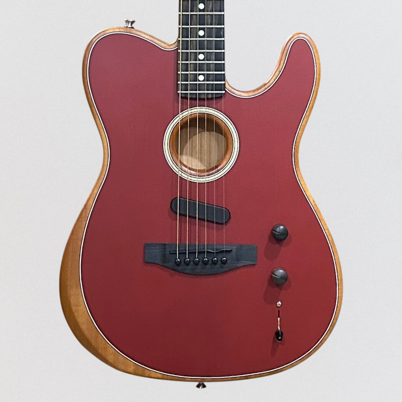 Fender American Acoustasonic Telecaster USA Acoustic Electric Guitar - Red