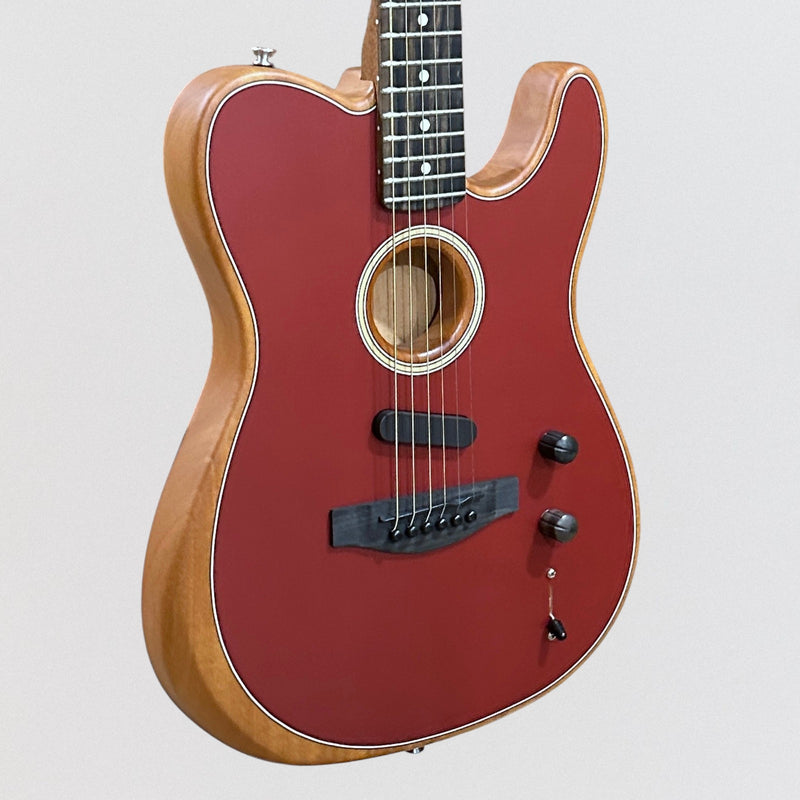 Fender American Acoustasonic Telecaster USA Acoustic Electric Guitar - Red