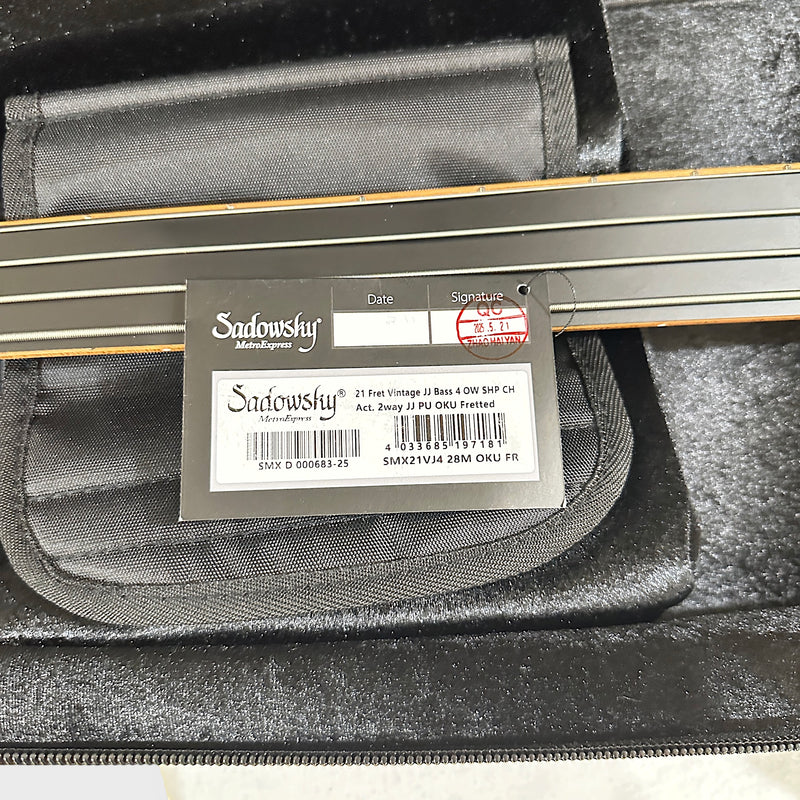 Sadowsky SMX MetroExpress Vintage JJ 4-String Maple Board Electric Bass Guitar - White