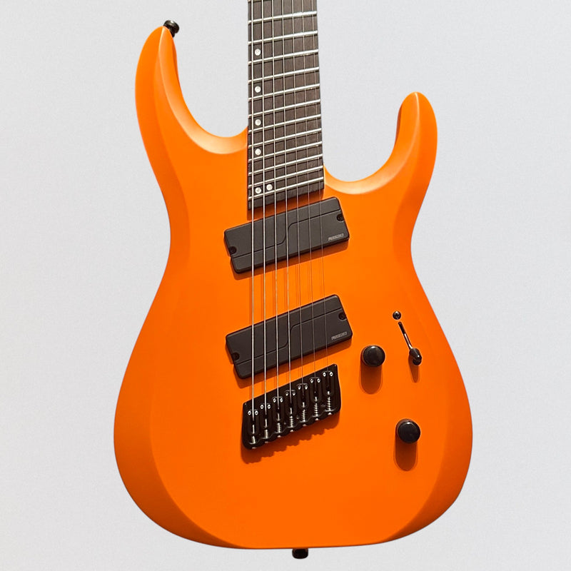 Jackson Pro Plus Dinky DK Modern HT7 MS 7-String Electric Guitar - Satin Orange Crush