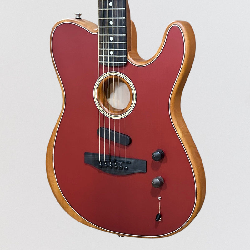 Fender American Acoustasonic Telecaster USA Acoustic Electric Guitar - Red