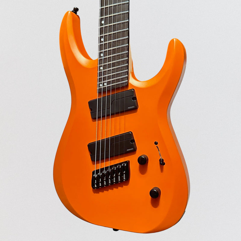 Jackson Pro Plus Dinky DK Modern HT7 MS 7-String Electric Guitar - Satin Orange Crush