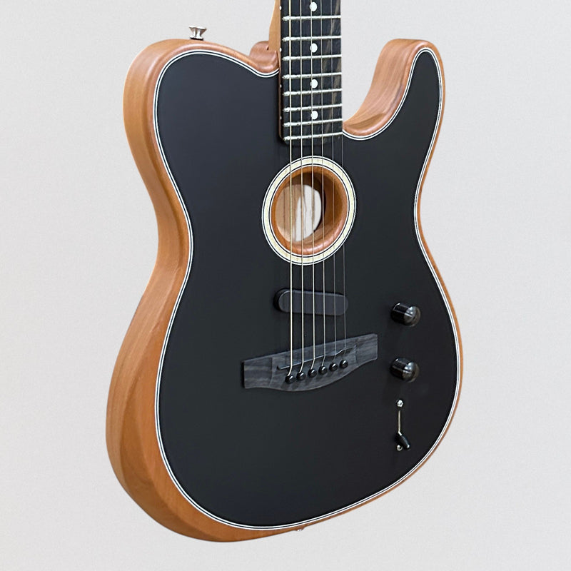 Fender American Acoustasonic Telecaster USA Acoustic Electric Guitar - Black