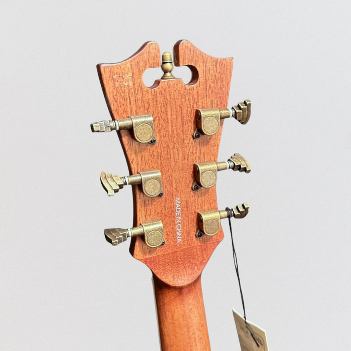 D'Angelico Premier Bowery Cutaway Dreadnought Acoustic-Electric Guitar - Trans Black Cherry Burst