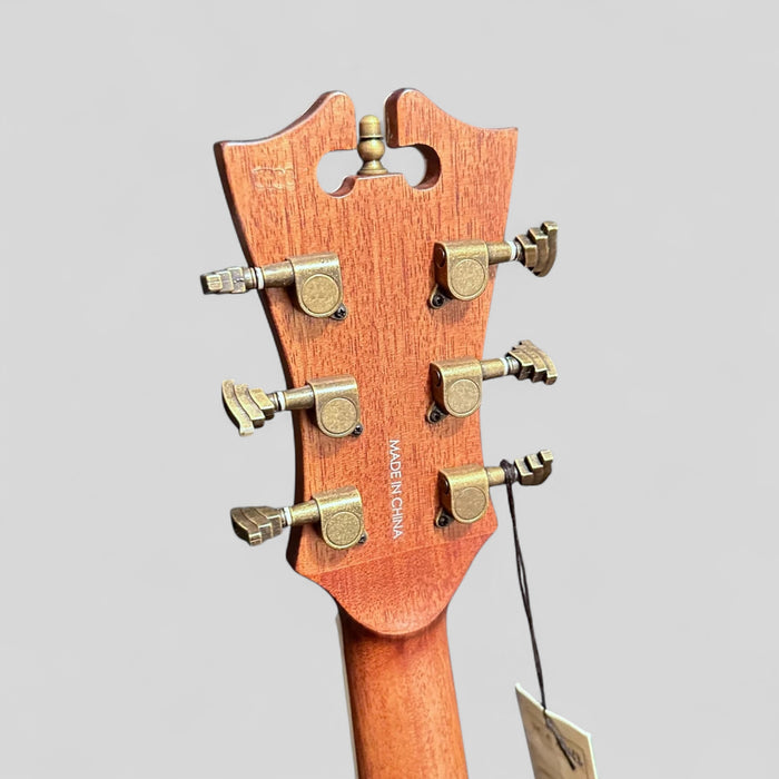 D'Angelico Premier Bowery Cutaway Dreadnought Acoustic-Electric Guitar - Trans Black Cherry Burst