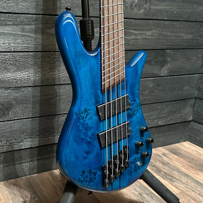 Spector NS Dimension 5 String Multi Scale Electric Bass Guitar - Black & Blue