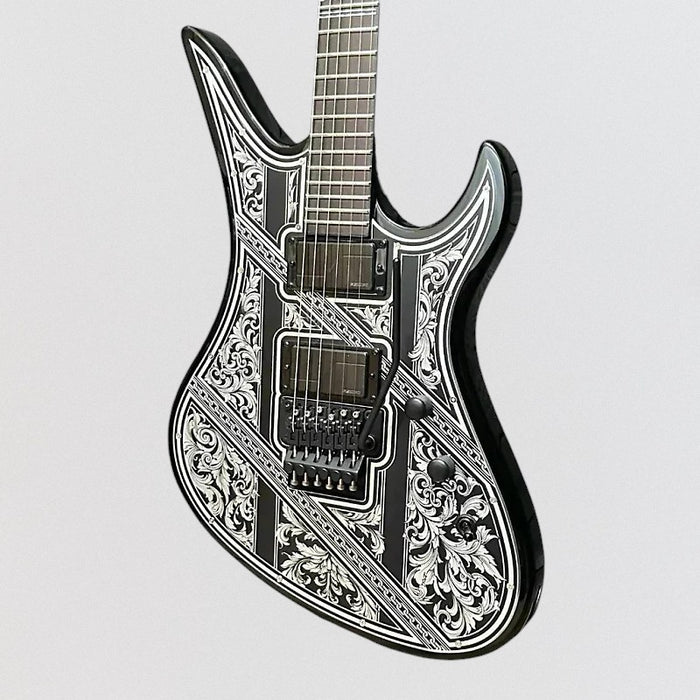 Schecter Avenger FR Przym Palladium Electric Guitar - Black