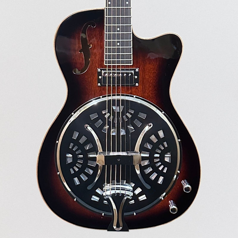 Danville RDL-70CEQ Electric Cutaway Resonator Acoustic Guitar - Sunburst