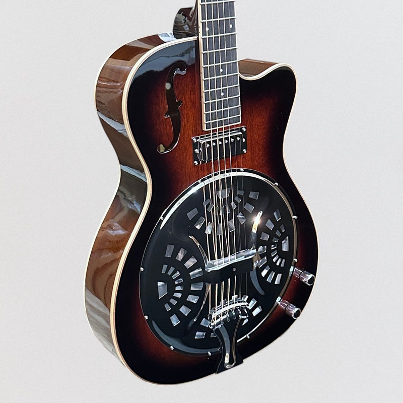 Danville RDL-70CEQ Electric Cutaway Resonator Acoustic Guitar - Sunburst