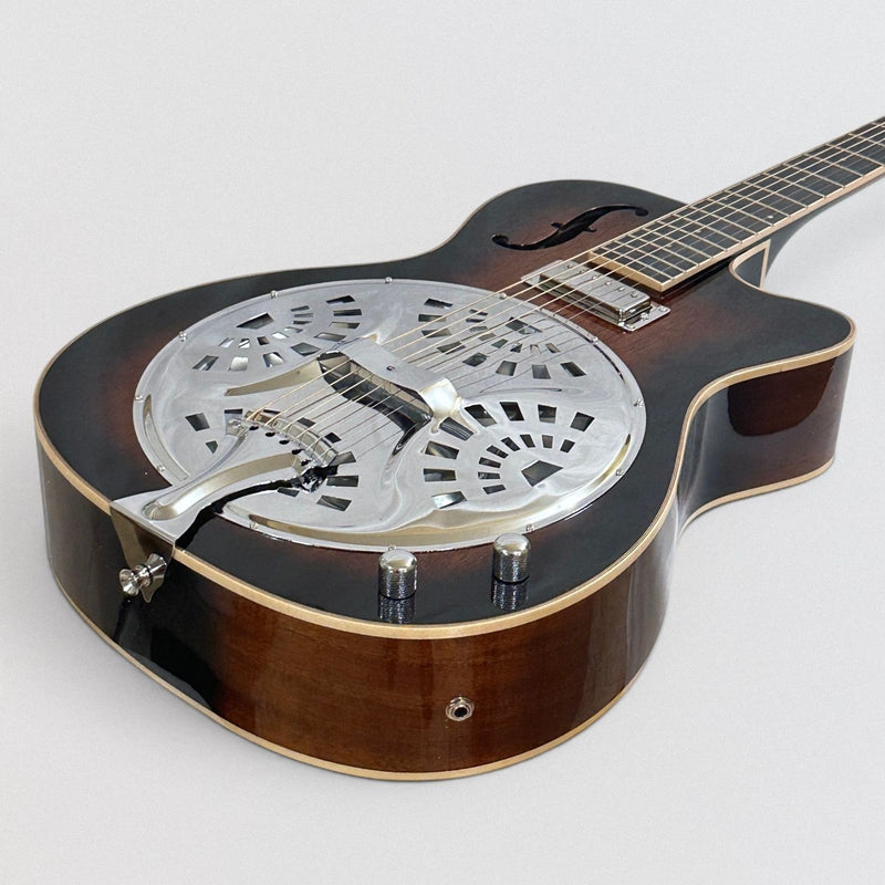 Danville RDL-70CEQ Electric Cutaway Resonator Acoustic Guitar - Sunburst