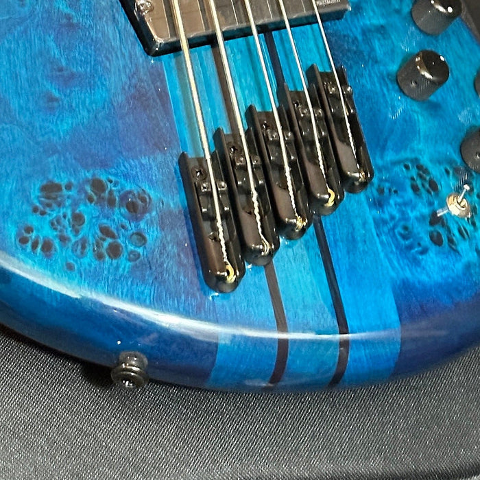 Spector NS Dimension 5 String Multi Scale Electric Bass Guitar - Black & Blue