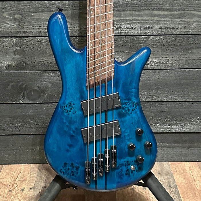 Spector NS Dimension 5 String Multi Scale Electric Bass Guitar - Black & Blue