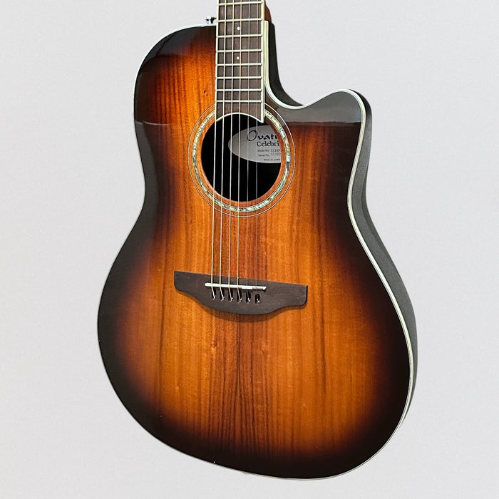 Ovation CS28P-KOAB-G Celebrity Series Traditional Plus Super Shallow Acoustic-Electric Guitar - Koa Burst