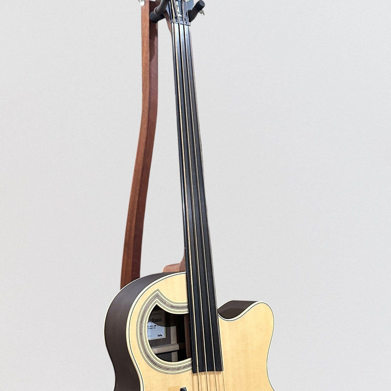 Warwick Rockbass Alien Deluxe 4 String Fretless Acoustic Electric Bass Guitar - Natural