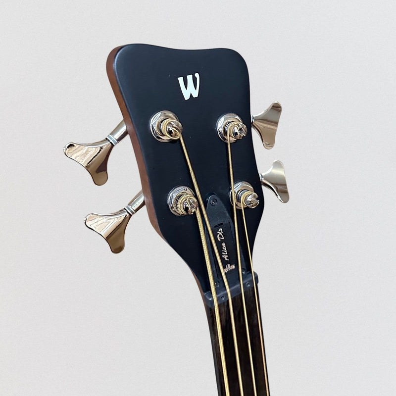 Warwick Rockbass Alien Deluxe 4 String Fretless Acoustic Electric Bass Guitar - Natural